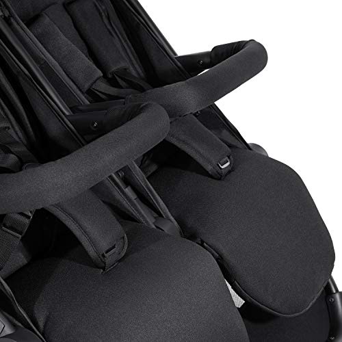 Geschwisterwagen Hauck Swift X Duo – für 2 Kinder, kompakt faltbar, bis 36 kg – Schwarz