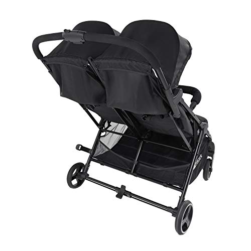 Geschwisterwagen Hauck Swift X Duo – für 2 Kinder, kompakt faltbar, bis 36 kg – Schwarz