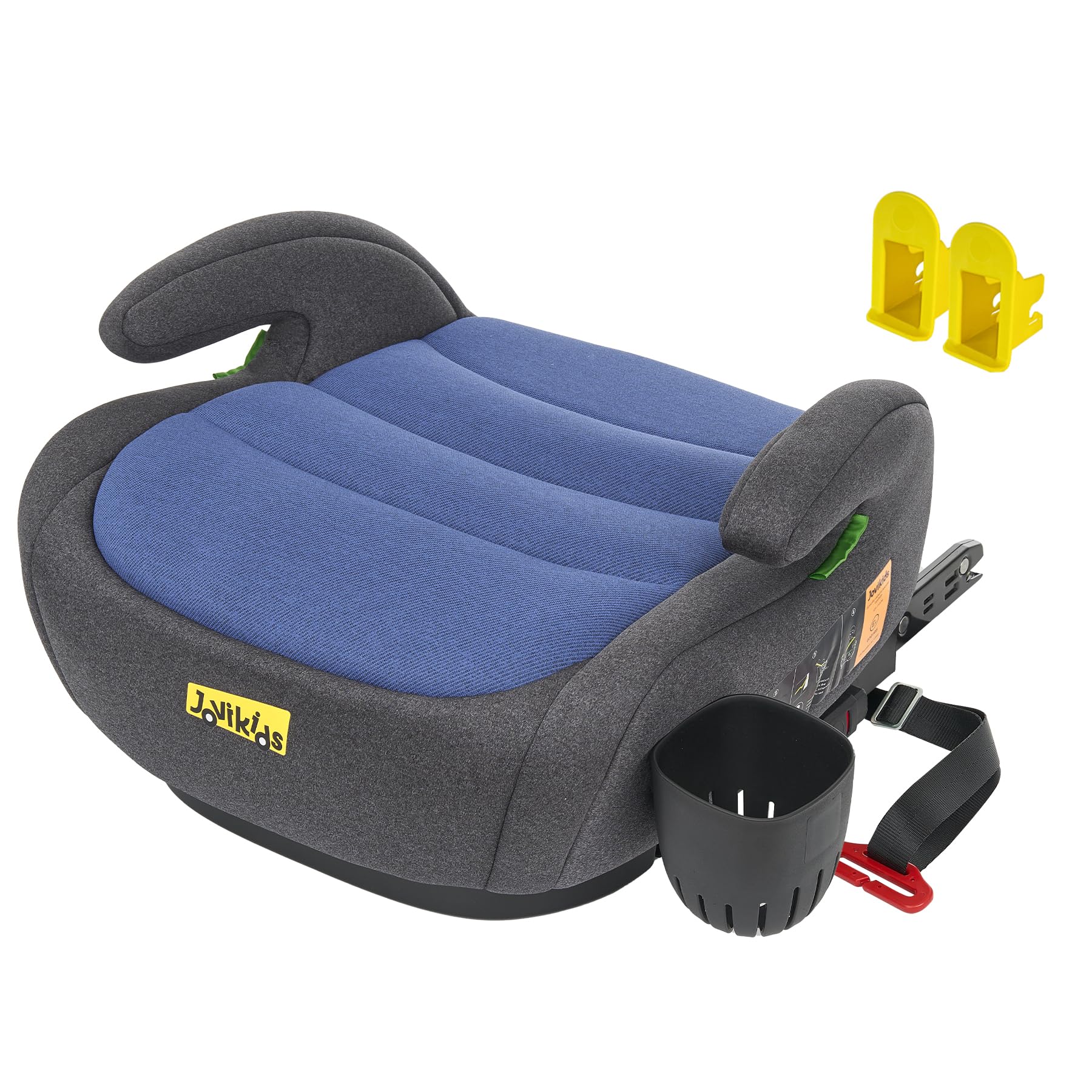 Jovikids Sitzerhöhung ISOFIX i - Size 125–150 cm, Waschbar, Schwarz