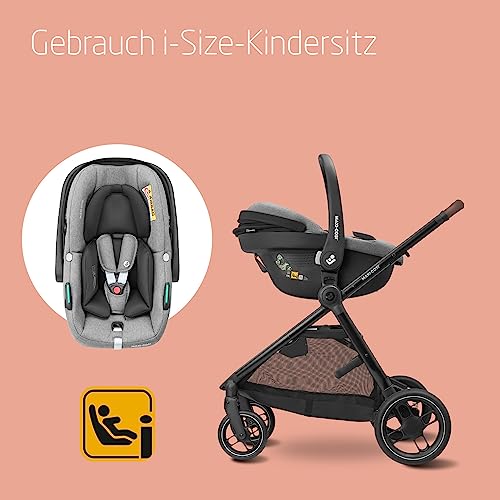 Kinderwagen Maxi - Cosi Zelia S Trio 3 - in - 1 – mit Babyschale & Zubehör – Grau