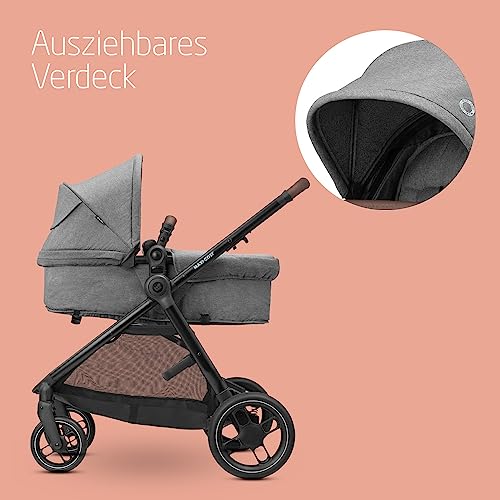Kinderwagen Maxi - Cosi Zelia S Trio 3 - in - 1 – mit Babyschale & Zubehör – Grau