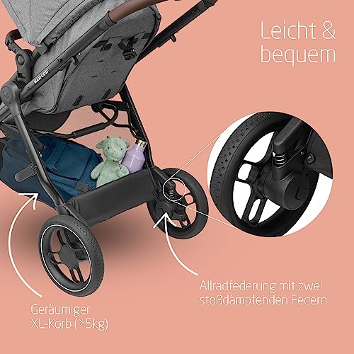 Kinderwagen Maxi - Cosi Zelia S Trio 3 - in - 1 – mit Babyschale & Zubehör – Grau