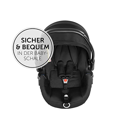 Kombi - Kinderwagen 3 - in - 1 Hauck Rapid 4 Trio – ab Geburt, faltbar, mit Babyschale & Wanne – Grau