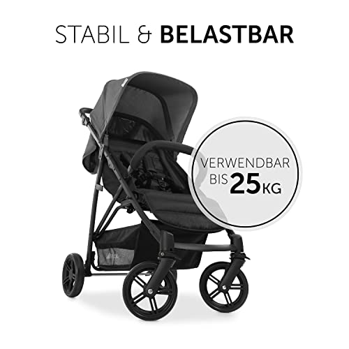 Kombi - Kinderwagen 3 - in - 1 Hauck Rapid 4 Trio – ab Geburt, faltbar, mit Babyschale & Wanne – Grau