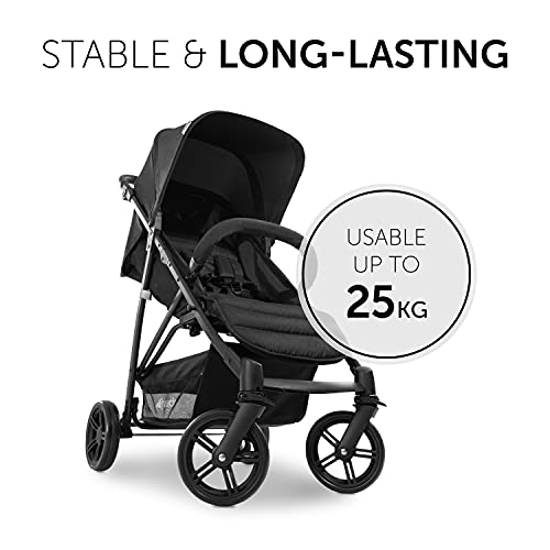 Kombi - Kinderwagen 3 - in - 1 Hauck Rapid 4 Trio – ab Geburt, faltbar, mit Babyschale & Wanne – Schwarz