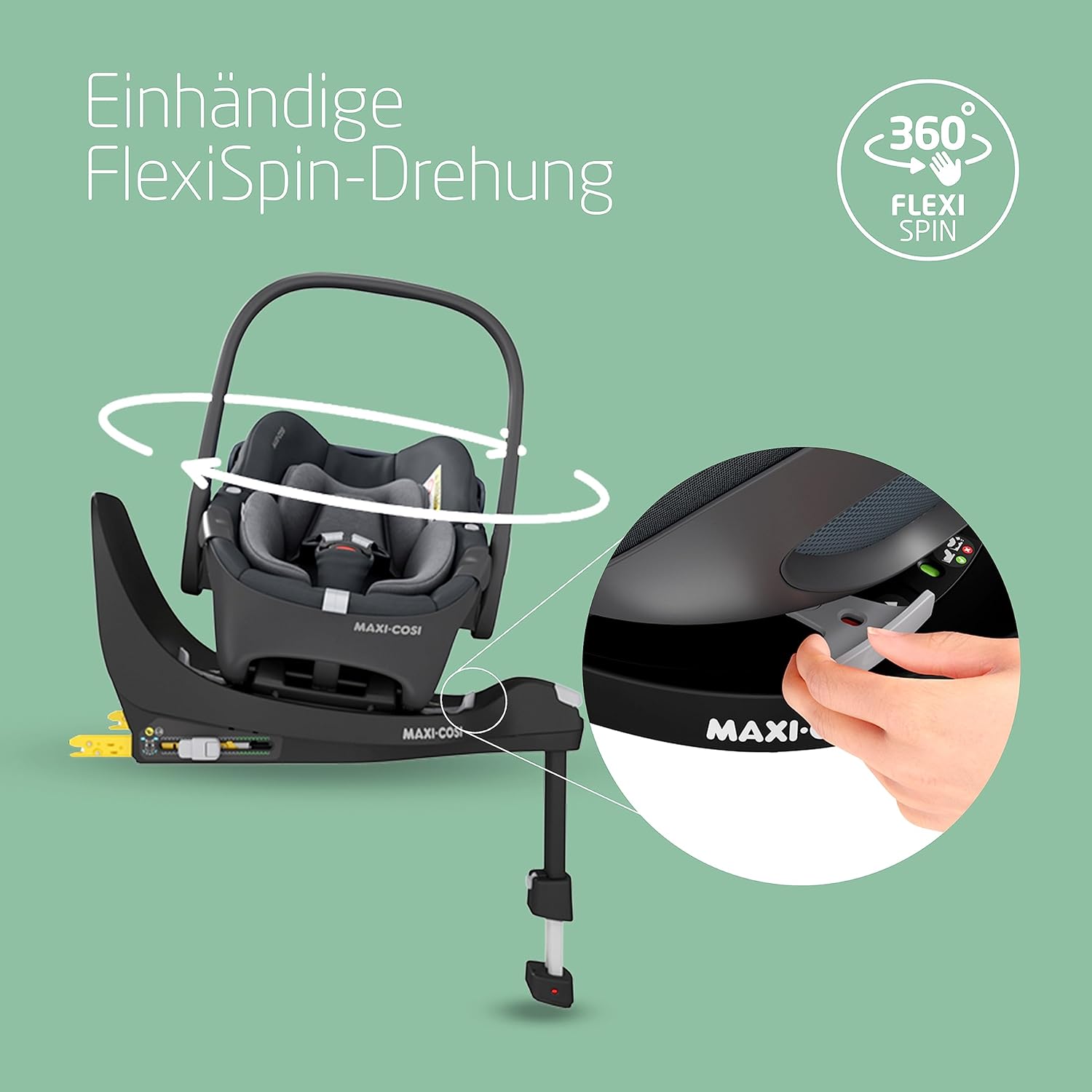 Maxi - Cosi FamilyFix 360 ISOFIX Station 40–105 cm, Drehbar, Schwarz