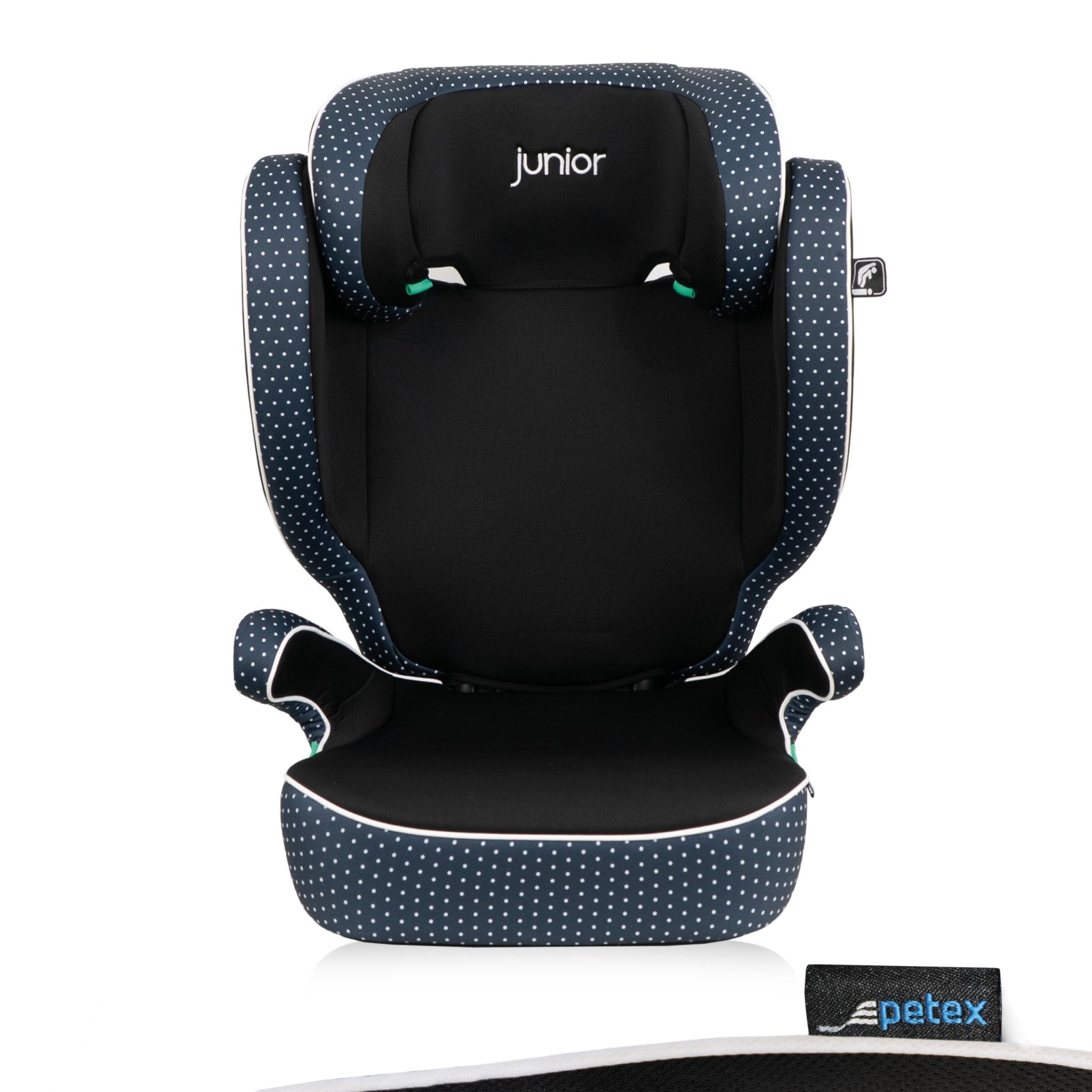 PETEX Basic Plus Kindersitz i - Size 100–150 cm, mit ISOFIX, Schwarz
