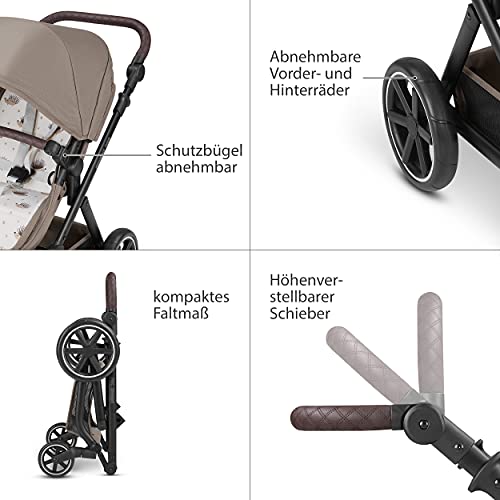 Puppenwagen ABC Design Migno 2in1 – Babywanne & Sportsitz – Cream