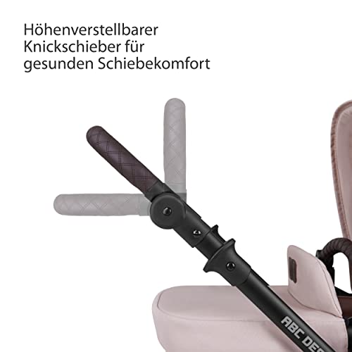 Puppenwagen ABC Design Migno Diamond 2in1 – Babywanne & Sportsitz – Berry