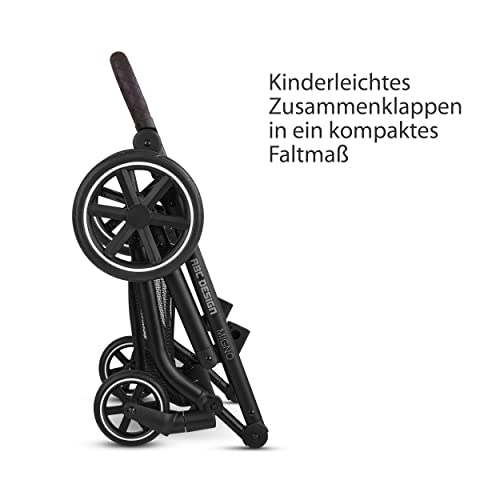 Puppenwagen ABC Design Migno Diamond 2in1 – Babywanne & Sportsitz – Berry