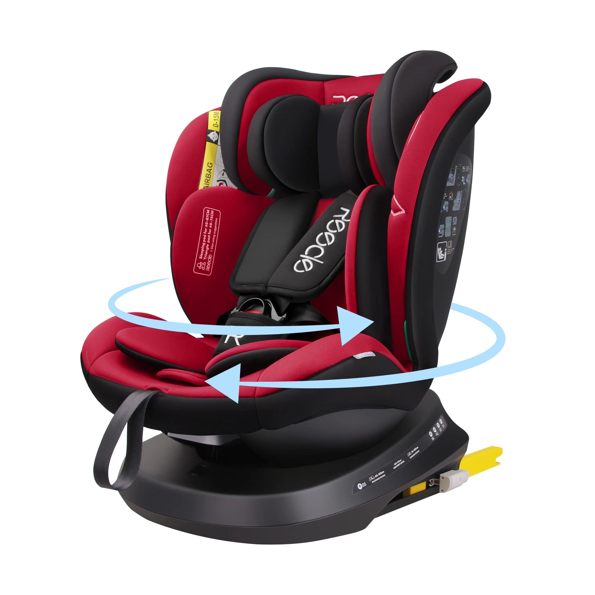 Reecle 360 Drehbar i - Size Kindersitz mit ISOFIX 40 - 150 cm (0 - 36 kg) Reboarder, ab Geburt - 12 Jahre, ECE R129
