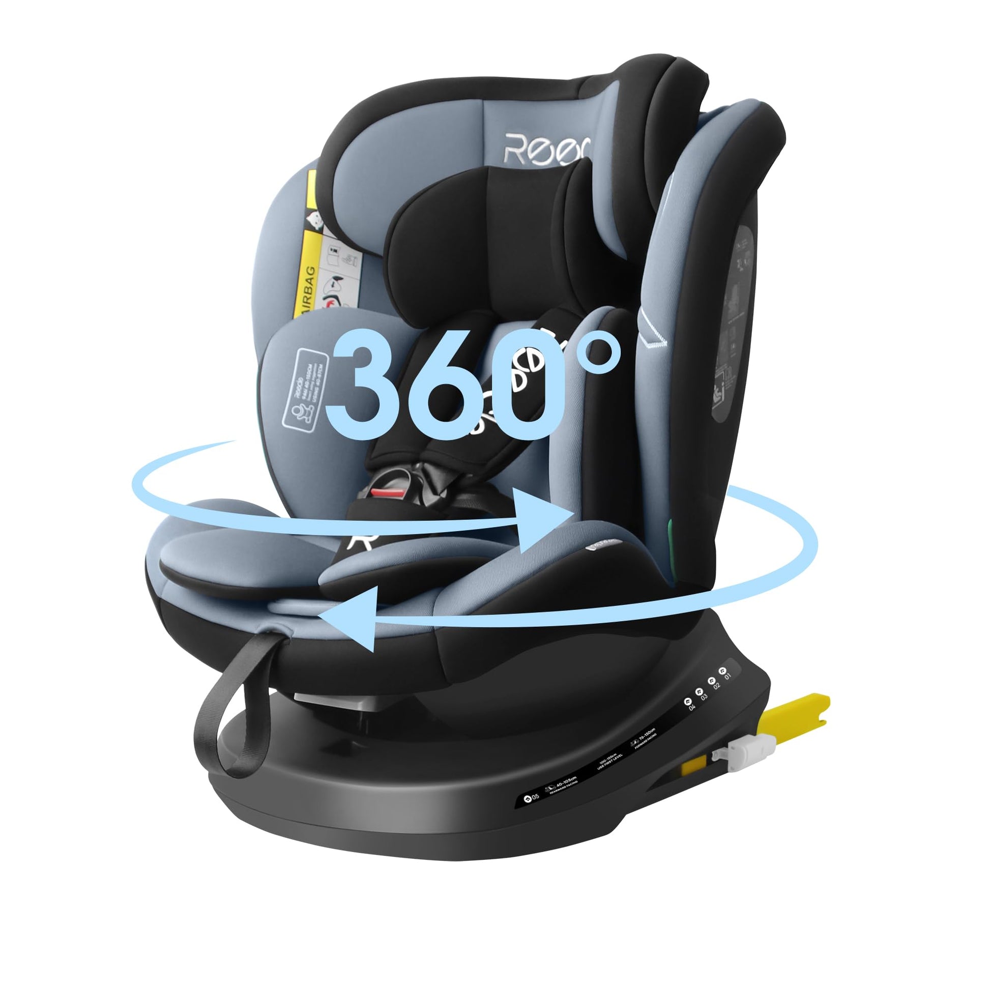Reecle 360 Drehbar i - Size Kindersitz mit ISOFIX 40 - 150 cm (0 - 36 kg) Reboarder, ab Geburt - 12 Jahre, ECE R129