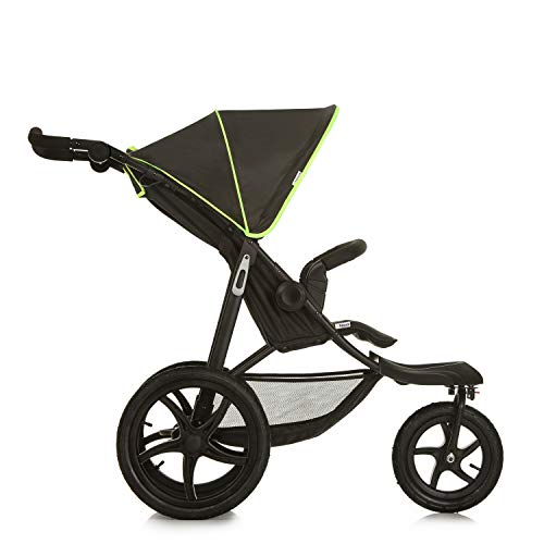Sportbuggy Hauck Runner – Luftreifen, Liegefunktion, bis 25 kg – Schwarz Neon Gelb