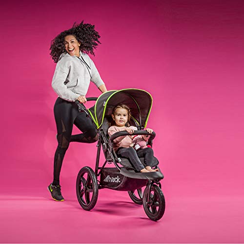 Sportbuggy Hauck Runner – Luftreifen, Liegefunktion, bis 25 kg – Schwarz Neon Gelb