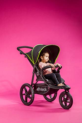 Sportbuggy Hauck Runner – Luftreifen, Liegefunktion, bis 25 kg – Schwarz Neon Gelb