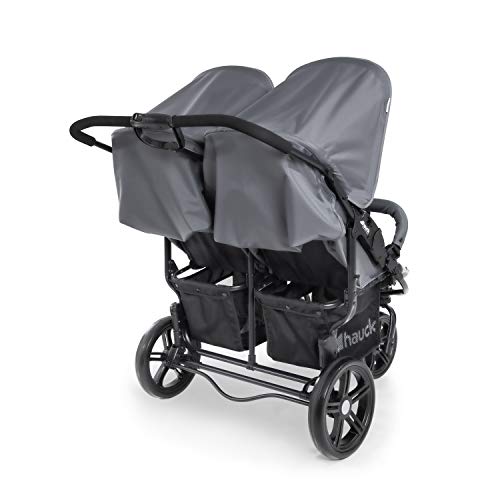 Zwillingswagen Hauck Roadster Duo SLX – bis 30 kg, kompakt faltbar – Grau Silber