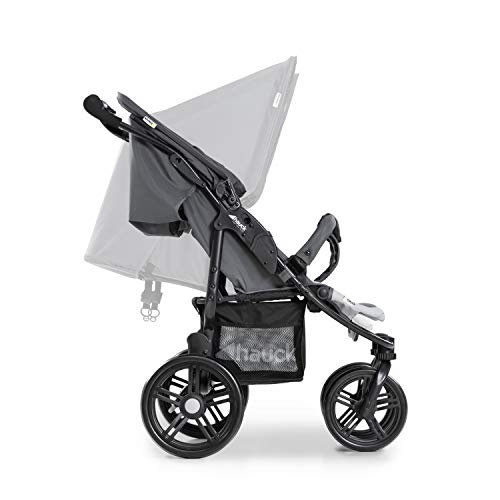 Zwillingswagen Hauck Roadster Duo SLX – bis 30 kg, kompakt faltbar – Grau Silber