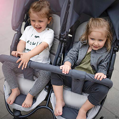 Zwillingswagen Hauck Roadster Duo SLX – bis 30 kg, kompakt faltbar – Grau Silber